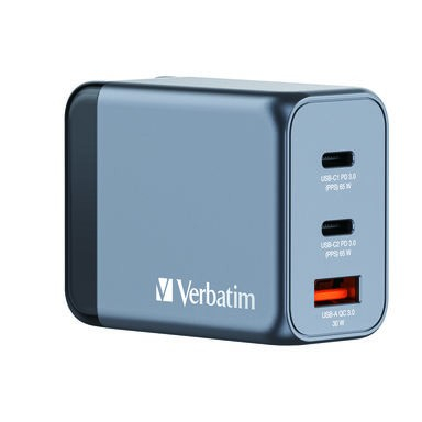 Verbatim VERBATIM GNC-65 32201 GaN 65W, 2xUSB-C 1xUSB-