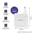 Qoltec Power charger GaN FAST 108W, USB C, white
