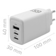 Qoltec GaN 65W charger,5V 20V 3A 3.35A,2xUSB,2xUSB C