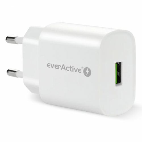 everActive PHONE CHARGER 1X USB 18 W QC 3.0 WHITE