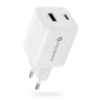 everActive PHONE CHARGER GAN 1X US B, 1X USB-C 45W WHITE