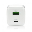 everActive PHONE CHARGER GAN 1X US B, 1X USB-C 45W WHITE