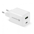 everActive PHONE CHARGER GAN 1X US B, 1X USB-C 45W WHITE