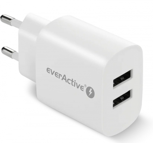 everActive PHONE CHARGER 2X USB 2, 4A 12W WHITE