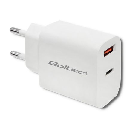 Qoltec Charger 18W 5-12V, 1.5-3A, USB C