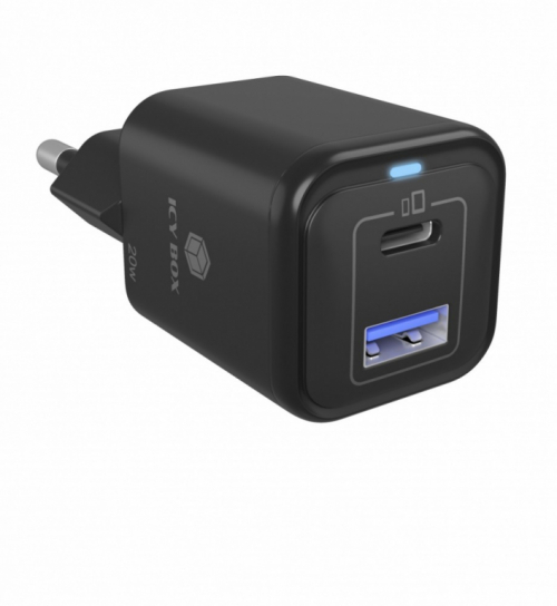 IcyBox USB charger IB-PS1020-PD USB 20W, 1x Type-C, 1xType-A