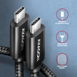 AXAGON BUCM2-CM15AB cable 240W USB-C USB-C, 1.5m 5