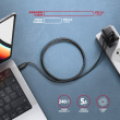 AXAGON BUCM2-CM15AB cable 240W USB-C USB-C, 1.5m 5