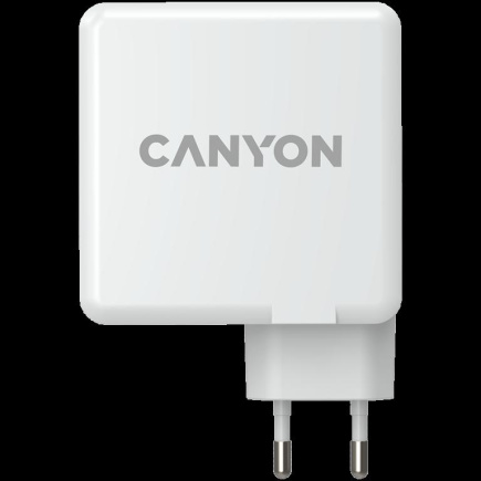 CANYON H-100, GAN 100W charger  Input:  100V-240V Output: USB-C1/C2: 5V 3A , 9V 3A , 12V 3A , 15V 3A , 20V 5A  USB-A 1/A2: 4.5V/5A, 5V/4.5A, 9V/3A, 12V/2.5A,  20V/1.5A  C1+C2 : 65W + 30W； C1+A1 : 65W + 30W ； C1+A2 : 65W + 30W ；C1+A1+A2 : 65W + 7.5W