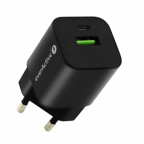 everActive CHARGER USB/USB-C QC3.0 30W BLACK