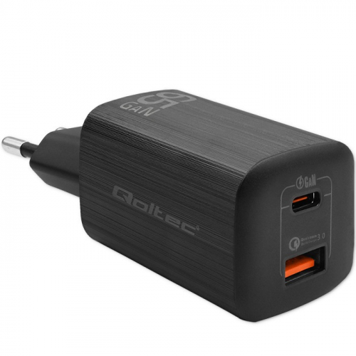 Qoltec GaN ULTRA 65W charger 5V 20V, 2.25A 3.25A 889622