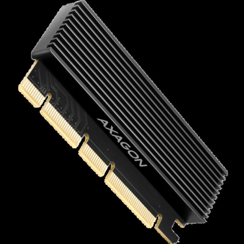 AXAGON PCEM2-XS PCI-E 3.0 16x - M.2 SSD NVMe, up to 80mm SSD, low profile, heatsink