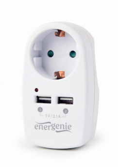 RGER USB WITH P/T AC SOCKET/EG-ACU2-02 GEMBIRD