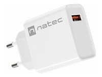 NATEC USB Charger Ribera USB-A 18W white