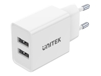 UNITEK CHARGER P1113A-EU 2x USB-A 12W WHITE