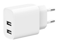 GEMBIRD 2-port universal USB charger 2.4A white