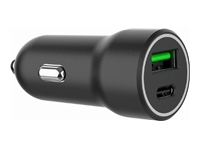 GEMBIRD 2-port USB car fast charger Type-C PD 20W black