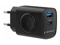 GEMBIRD 2-in-1 20W Apple Watch + phone fast charger black