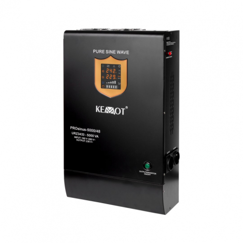 Uninterruptible power supply KEMOT PROsinus-5000/48 converter with pure sine wave and charging function 48V 230V 5000VA/3500W - wall-mounted