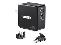 UNITEK CHARGER P1117B GaN 2x USB-C 1x USB-A PD 65W BLACK