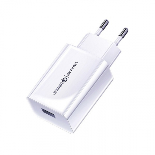 USAMS Charger T22 1xUSB 18W QC 3.0 only head