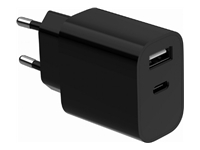 GEMBIRD 2-port universal USB charger A+C 2.4 A black