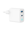 Gembird GaN USB-A USB-C Charger LED 30W PD QC3.0 white