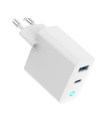 Gembird GaN USB-A USB-C Charger LED 30W PD QC3.0 white