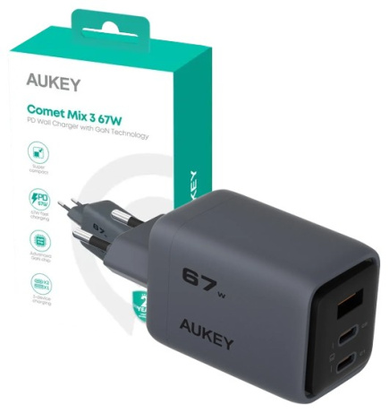 AUKEY Comet Mix 3 Wall Charger 67W 3xUSB PA-C3