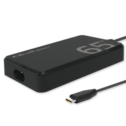 Qoltec Charger 65W PD 5V 20V 3.25A USB C 3.1