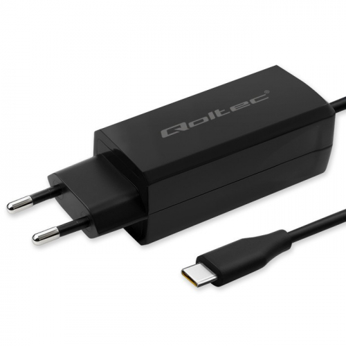 Qoltec 90W GaN charger 5V 20V 3A 4.5A USB C 3.1