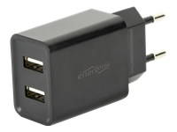 GEMBIRD EG-U2C2A-03-BK 2-port universal USB charger 2.1 A black