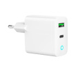 Gembird USB-A/USB-C Charger LED 20W PD QC3.0 White