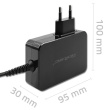 Qoltec GaN POWER PRO charger 1xUSB C, 90W, 5 20V