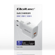 Qoltec GaN 35W charger 5V 20V 1.5A 3A,1xUSB C PD,1xUS
