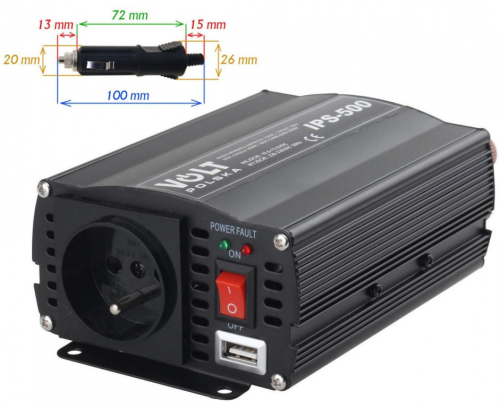 Converter VOLT POLSKA IPS-500 12V/230V 350/500W