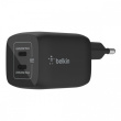 Belkin 65W DUAL USB-C GAN WALL PPS black