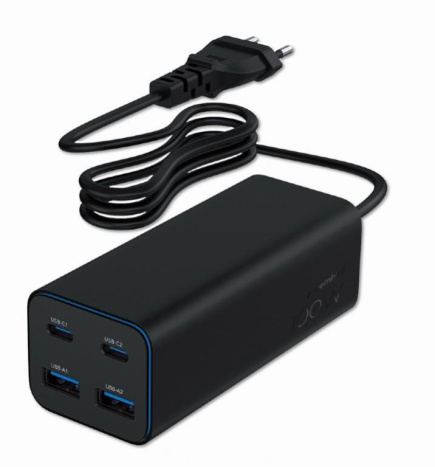 RGER USB UNIVERSAL 4P 100W/TA-UC-2A2C-PD100-01-BK GEMBIRD