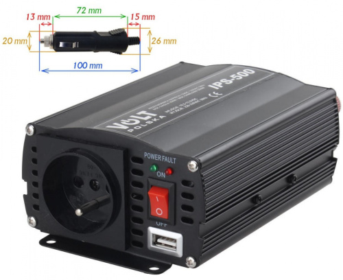 Converter VOLT POLSKA IPS-500 12V/230V 350/500W