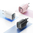 USAMS Charger 30W GaN LED USB+USB-C CC229 Black