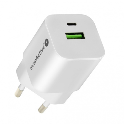 everActive CHARGER USB/USB-C QC3.0 30W WHITE