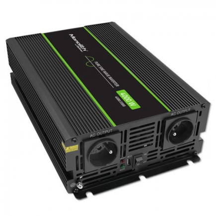 Qoltec Monolith power adapter/inverter Auto 4000 W Black ZSAQOCPRZ0006
