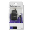 Qoltec Network Charger 17W | 5V | 3.4A | 2xUSB + Cable USB typC