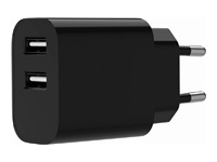 GEMBIRD 2-port universal USB charger 2.4A black