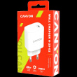CANYON H-20, PD 20W Input: 100V-240V, Output: 1 port charge: USB-C:PD 20W (5V3A/9V2.22A/12V1.67A) , Eu plug, Over- Voltage ,  over-heated, over-current and short circuit protection Compliant with CE RoHs,ERP. Size: 80*42.3*30mm, 55g, White