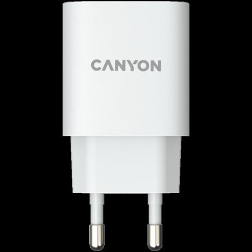 CANYON H-20, PD 20W Input: 100V-240V, Output: 1 port charge: USB-C:PD 20W (5V3A/9V2.22A/12V1.67A) , Eu plug, Over- Voltage ,  over-heated, over-current and short circuit protection Compliant with CE RoHs,ERP. Size: 80*42.3*30mm, 55g, White