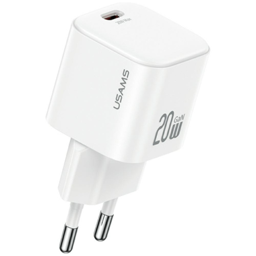 USAMS Charger 20W 1xUSB-C + Cable USB-C white