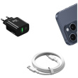 USAMS Charger 30W 1xUSB-C 1xUSB-A Fast Charging