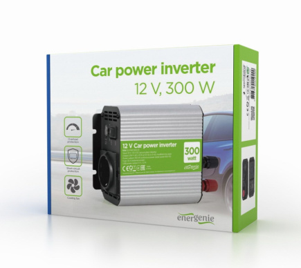 Gembird EG-PWC300-01 power adapter/inverter Auto 300 W Grey