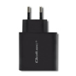 Qoltec Charger | 45W | 5-20V | 2.25-3A | USB typ C PD | USB | Черный